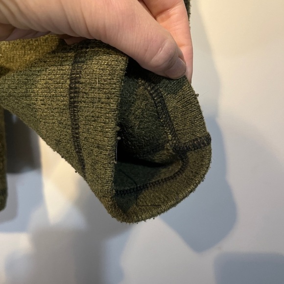 The North Face Quarter Zip Pullover Fleece Sweater Green Sz LG - Picture 7 of 11